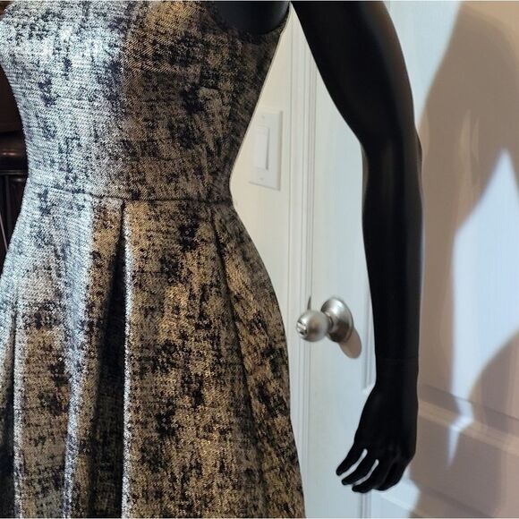 BRAND NEW SOPRANO METALLIC GOLD &BLACK SPAGHETTI STRAP SLEEVELESS DRESS - Picture 10 of 15